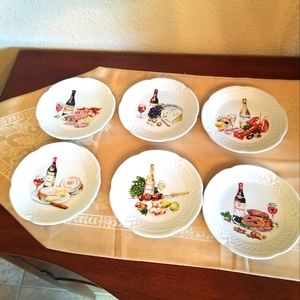 Porcelain appetizer/cheese plates Set of 6